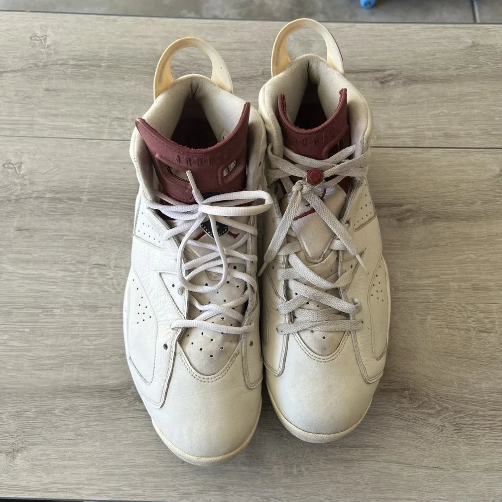 Air Jordan 6 Maroon Off White Mens Size 14 384664-116
